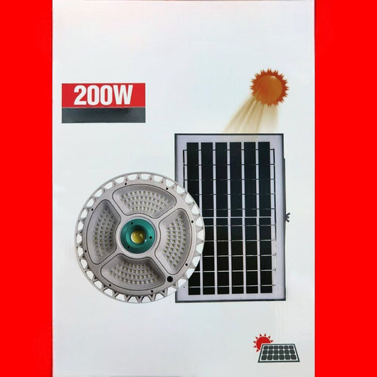 Plafoniera a Led 200W Circolare con sensore pannello solare 6000mAh FO-11-26