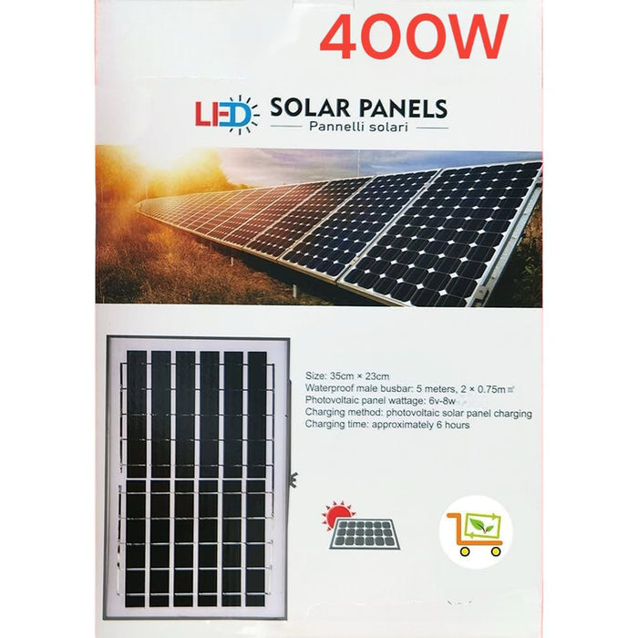 Plafoniera a Led 400W Circolare con sensore pannello solare 9000mAh FO-11-27