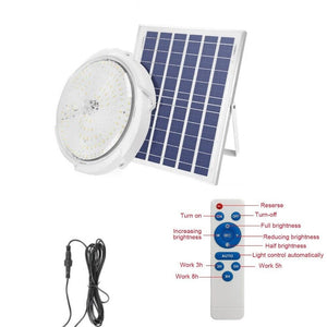 Plafoniera a led 200w circolare con sensore pannello solare 6500K FO-11-05