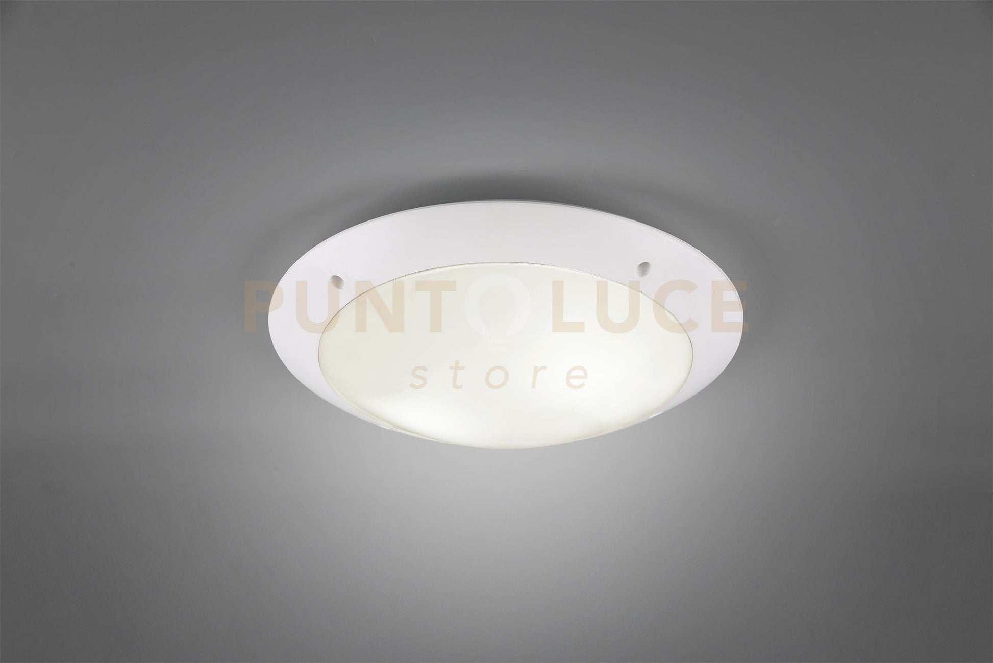 CAMARO PLAFONIERA DA ESTERNO METACRILATO BIANCA D. 33CM IP54 2 LUCI ATTACCO E27