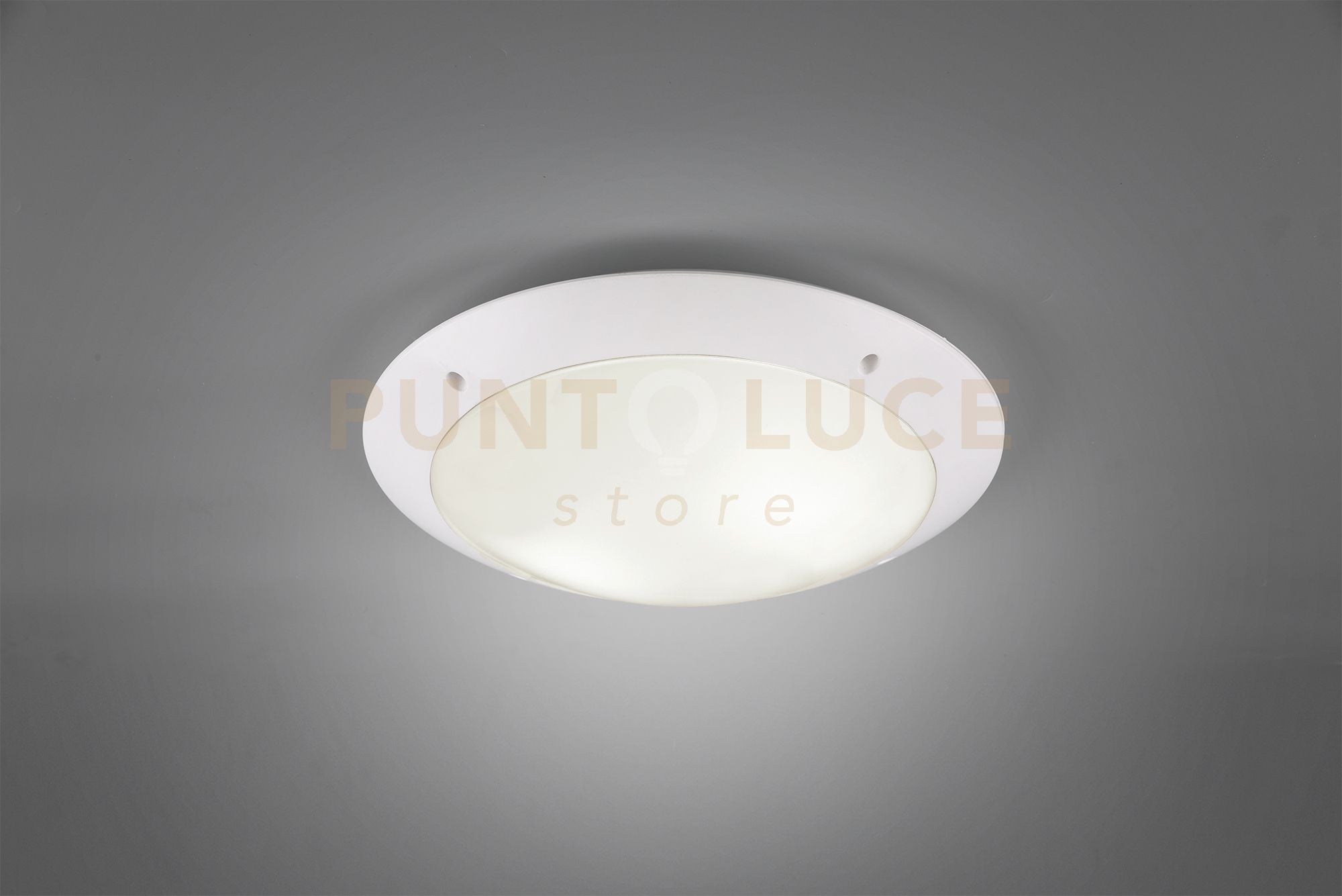 CAMARO PLAFONIERA DA ESTERNO METACRILATO BIANCA D. 33CM IP54 2 LUCI ATTACCO E27