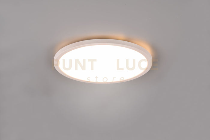 AUREO PLAFONIERA LED  18W 2200lm, 3000 - 6500K BORDO BIANCO CON TELECOMANDO MULTIFUNZIONE RETRO ILLUMINATA RGB D. 29CM DIMMERABILE