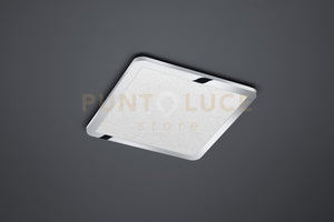 Plafoniera  led quadrata bordo cromato effetto cristallo 40x40cm CESAR 656512006