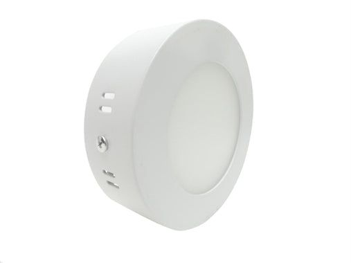 Plafoniera led rotonda 6w da soffitto, parete con rifinitura bianca 12cm