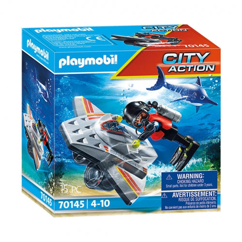 Playmobil 70145 - City Action Dive Scooter In The Rescue Mission
