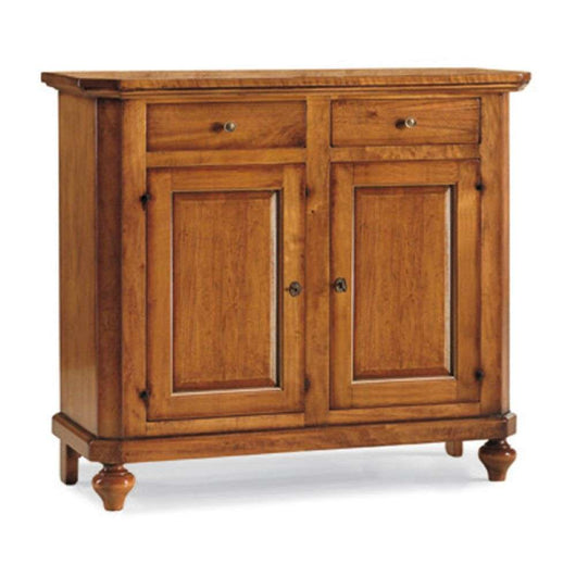 Credenza color noce 2 ante 2 cassetti in stile classico in legno massello e mdf 104x43x98 H