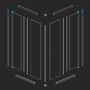 Box cabina doccia angolare corner due ante scorrevoli cristallo temprato alta qualità *** misure 67-69x67-69xh195 cm...