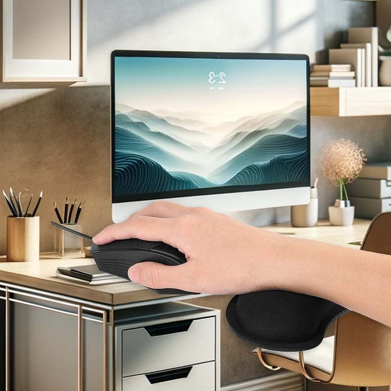 Poggiapolso per Mouse Colore Nero 14.1 x 8 centimetri