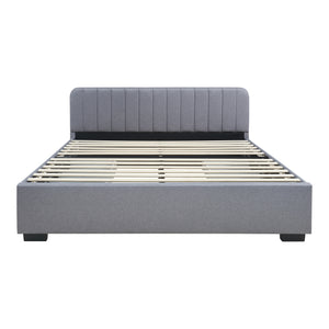 Letto Francese Nofrenna con Testiera e 4 Cassetti 140x200 cm Grigio [en.casa]