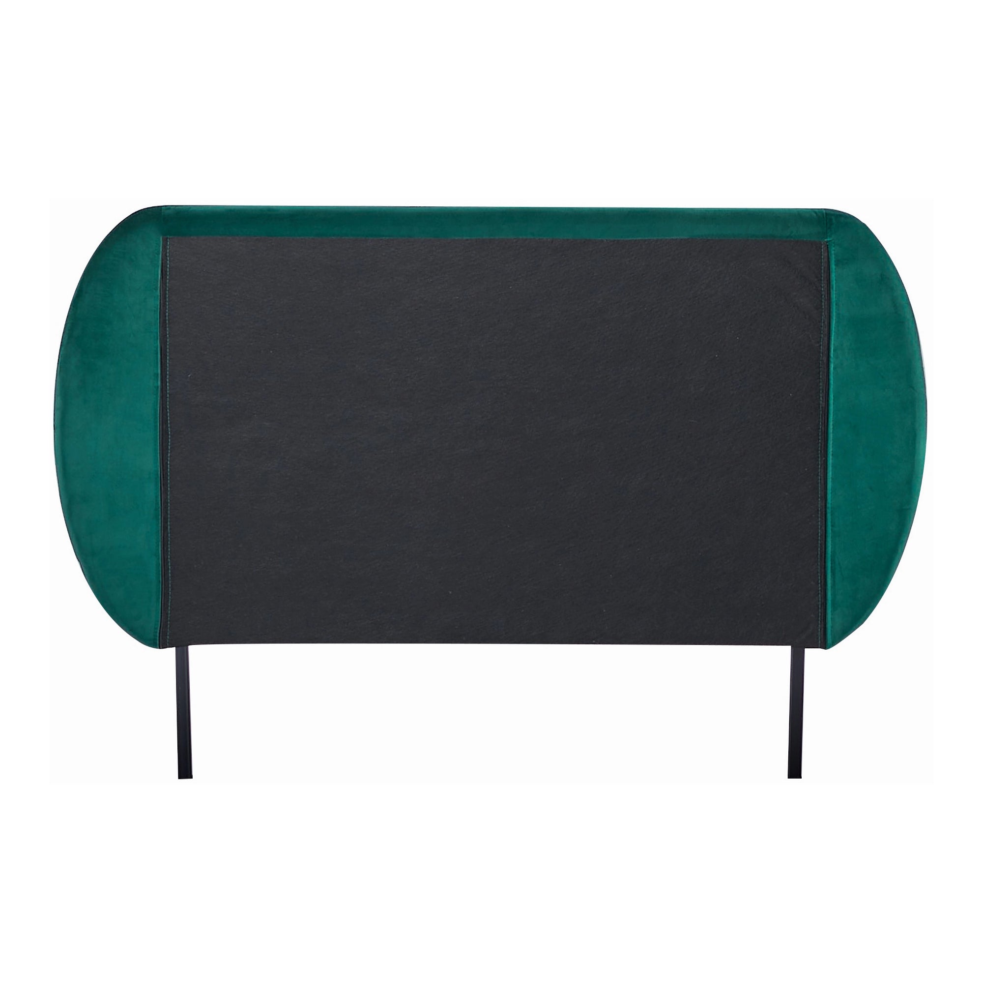 Letto Singolo Porvoo 90x200 cm Testiera Imbottita Rivestimento in Velluto - Verde Scuro [en.casa]