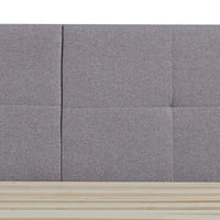 Letto Matrimoniale Porvoo 160x200 cm Testiera Imbottita Rivestimento in Tessuto - Grigio [en.casa]
