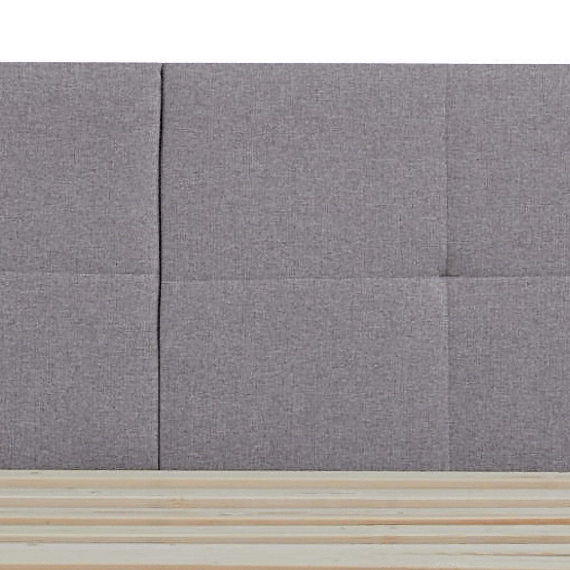 Letto Matrimoniale Porvoo 160x200 cm Testiera Imbottita Rivestimento in Tessuto - Grigio [en.casa]