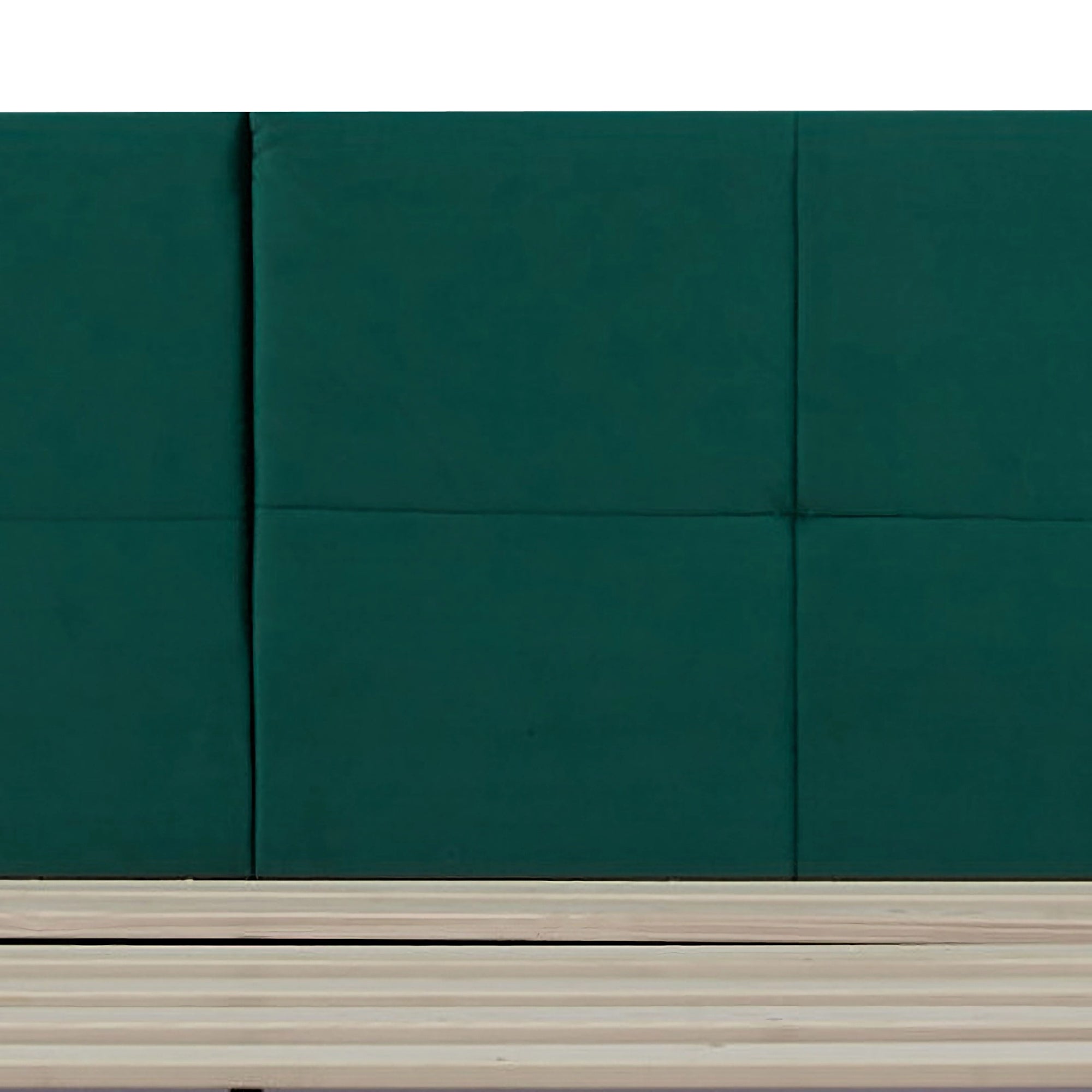 Letto Matrimoniale Porvoo 160x200 cm Testiera Imbottita Rivestimento in Velluto - Verde Scuro [en.casa]