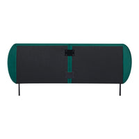 Letto Matrimoniale Porvoo 160x200 cm Testiera Imbottita Rivestimento in Velluto - Verde Scuro [en.casa]