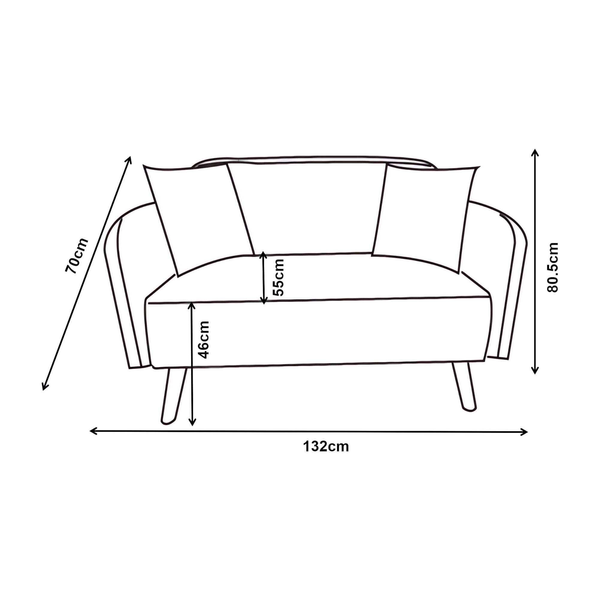 Divano Midt a 2 Posti in Velluto a Corde con Braccioli e 2 Cuscini - Verde [en.casa]