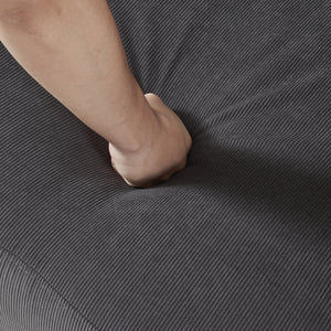 Divano Midt a 2 Posti in Velluto a Corde con Braccioli e 2 Cuscini - Grigio [en.casa]