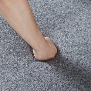 Divano Midt a 2 Posti in Bouclé con Braccioli e 2 Cuscini - Grigio [en.casa]