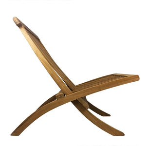 Poltrona Pieghevole in Teak – Camel