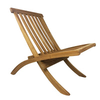 Poltrona Pieghevole in Teak – Camel