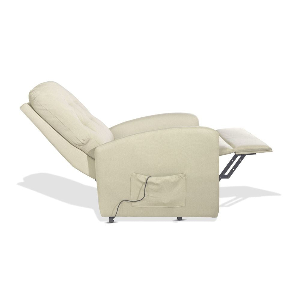 Poltrona alzapersona Katia tessuto beige 1 motore