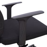 Poltrona ufficio casa girevole con ruote e braccioli in nylon nera Potres Ada