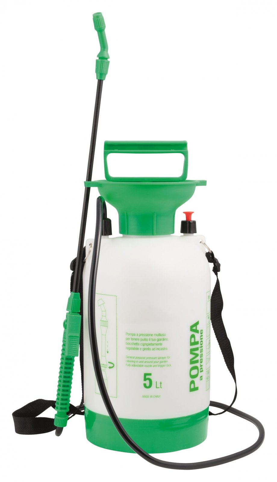 Pompa a pressione con irroratore a zaino, spalla per giardino orto Golisa 5 Lt