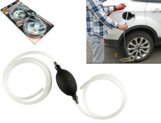 Pompa aspira liquidi benzina a sifone travaso tubo gomma gasolio diesel olio