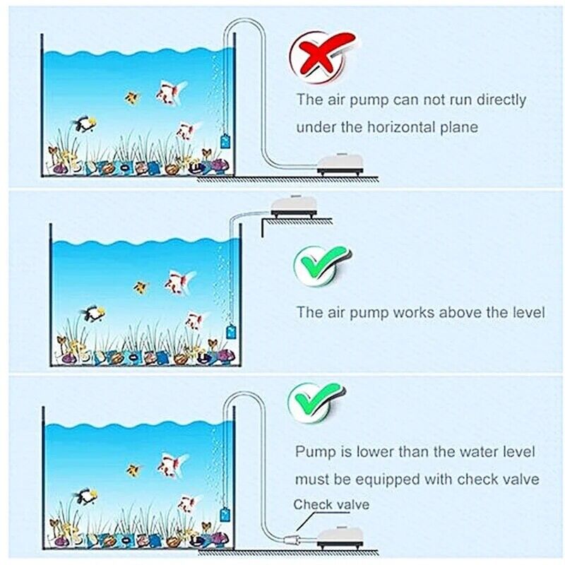 Pompa esterna acquario ossigenatore acqua ricircolo movimento 2 X 4L/MIN DN-348