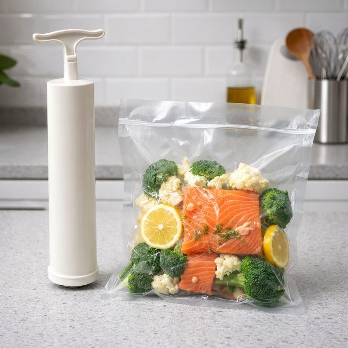 Pompetta Manuale Sottovuoto per Sacchetti Pompa Aspirazione Aria per Alimenti e Vestiti 43036
