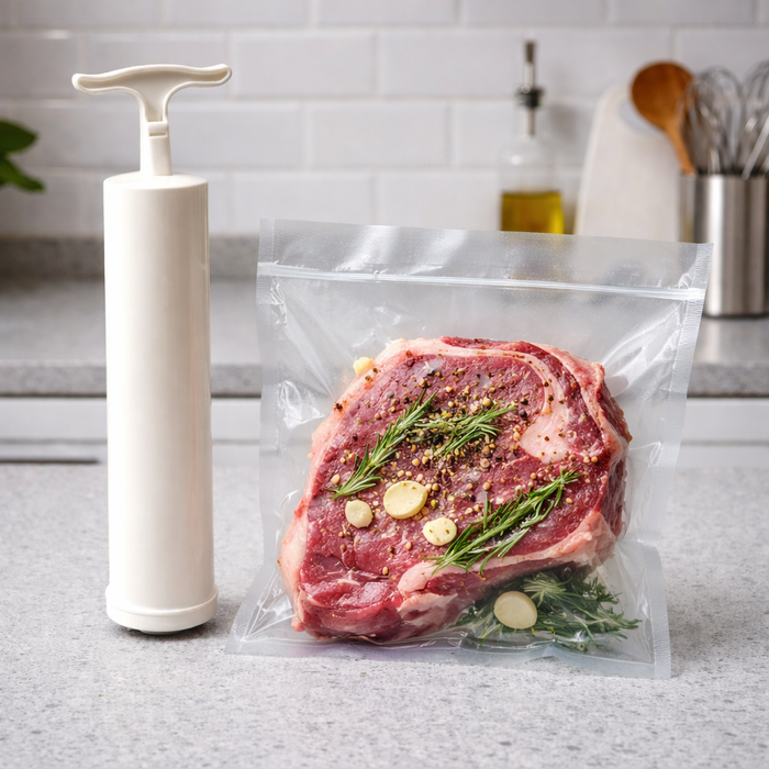 Pompetta Manuale Sottovuoto per Sacchetti Pompa Aspirazione Aria per Alimenti e Vestiti 43036