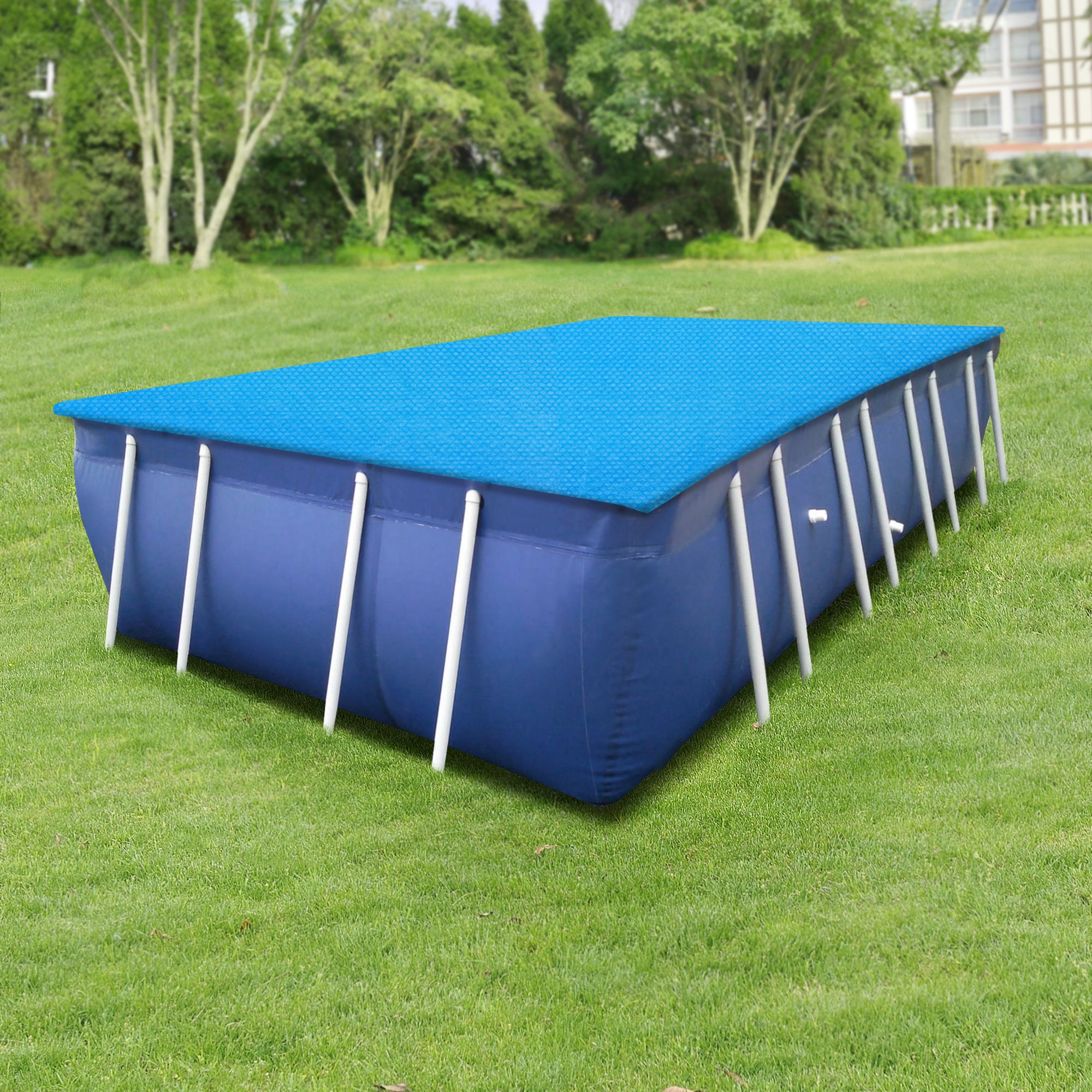 Telo di Copertura per Piscine Rettangolari 450 x 220 cm Telone Estivo Galleggiante [en.casa]