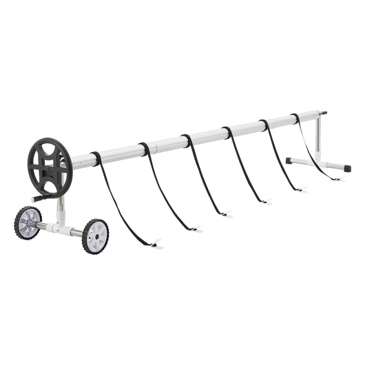 Avvolgitore Mobile 'Amorgo' per Telo da Piscina e Solare, Barra Telescopica Regolabile tra 300 - 630 cm [en.casa]