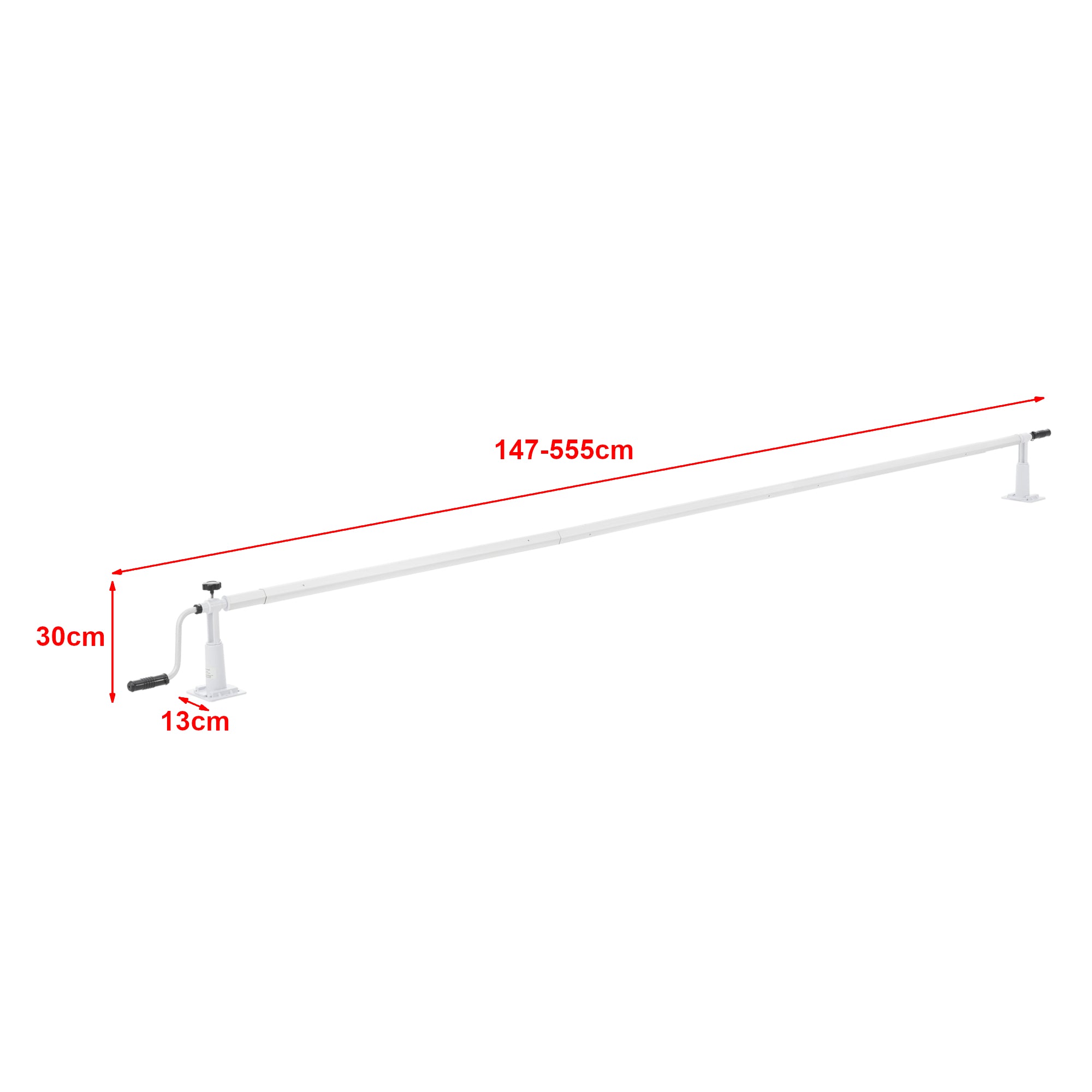 Avvolgitore 'Oliveti' per Telo da Piscina e Solare, Barra Telescopica 147 - 555 cm [en.casa]