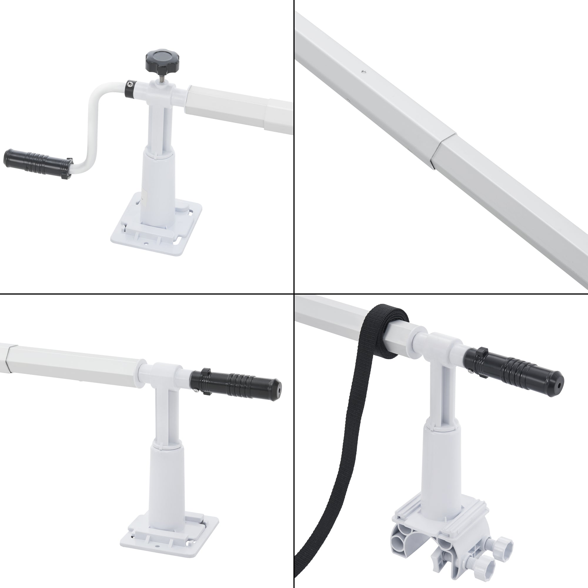 Avvolgitore 'Oliveti' per Telo da Piscina e Solare, Barra Telescopica 147 - 555 cm [en.casa]