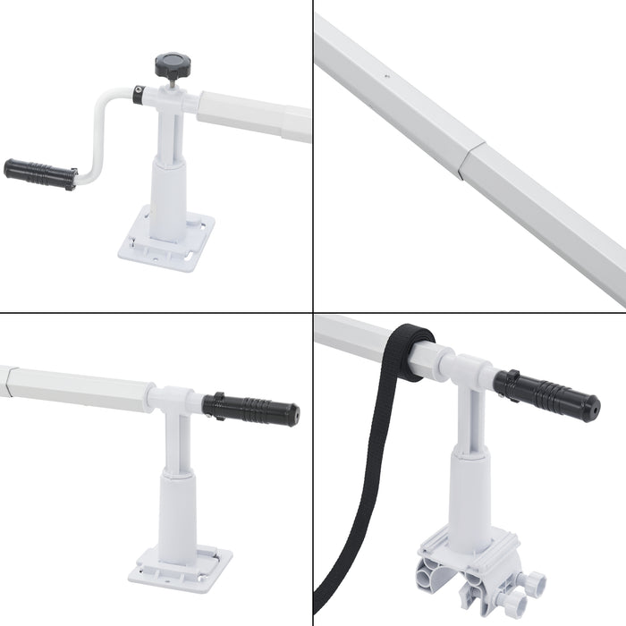 Avvolgitore 'Oliveti' per Telo da Piscina e Solare, Barra Telescopica 147 - 555 cm [en.casa]