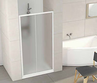 Porta Doccia Scorrevole 4mm Opaco Bianco h185cm Bora Opaco 4mm,Bianco,160 cm,185 cm