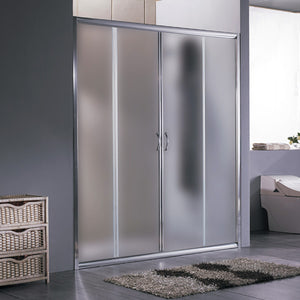 Porta Doccia Scorrevole Centrale Cristallo 6mm Opaco h190cm Melada Opaco 6mm,180 cm