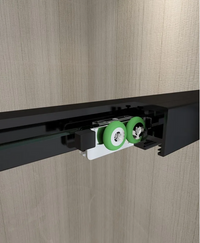 Porta Doccia Scorrevole Soft Close Cristallo 8mm Trasparente, Nero Opaco h200 Gelas Trasparente 8mm,Nero Opaco,140 cm,200 cm