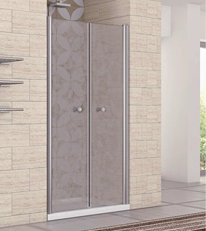Porta Doccia due Ante a Saloon Cristallo 6mm Opaco h190 Meraviglia Opaco 6mm,80 cm
