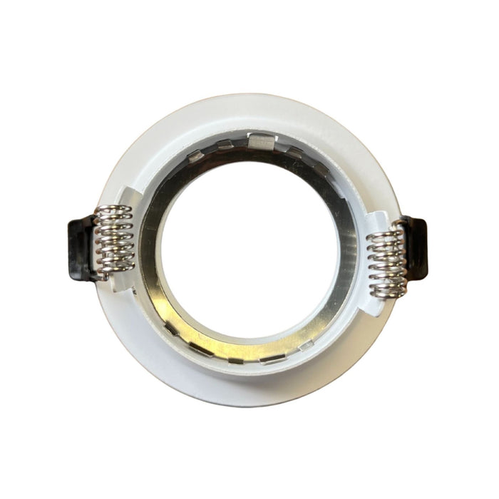 Porta Faretto Da Incasso Bianco, Per Led GU10 MR16 Rotondi, Foro 75mm, 96X60mm, Profondo Effetto Retroilluminato