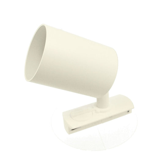 Porta Faretto da Binario Mono Fase, Attacco E27 orientabile e ruotabile, Max 50W 220V, Bianco