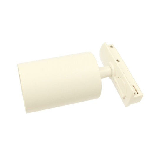 Porta Faretto da Binario Mono Fase, Attacco GU10 orientabile e ruotabile, Max 50W 220V, Bianco