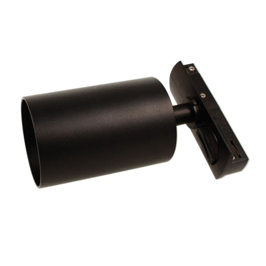 Porta Faretto da Binario Mono Fase, Attacco GU10 orientabile e ruotabile, Max 50W 220V, Nero