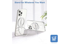 Porta Telefono e Supporto ad Anello in Silicone Compatibile con Magsafe con per iPhone 13, 12 Pro/Pro Max/Mini MG201 Argento