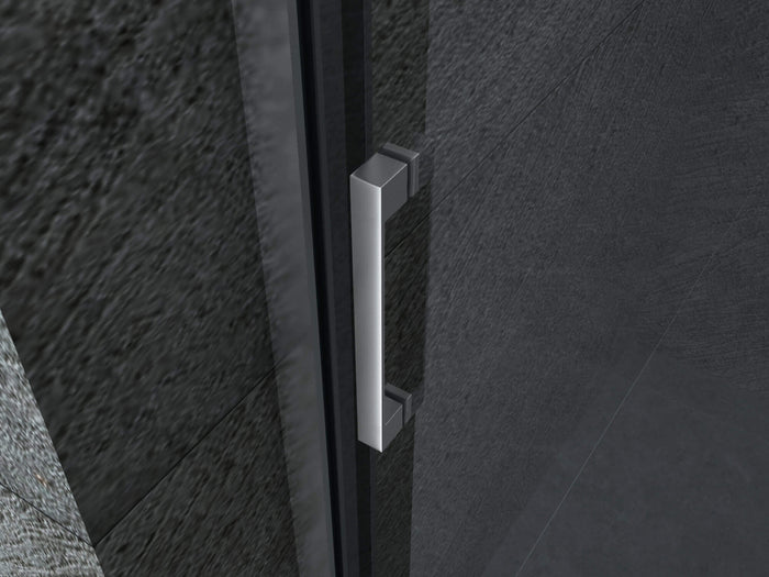 Box Doccia Angolare Ad Anta Scorrevole In Cristallo Trasparente 8mm Con Trattamento Anticalcare - F8 - 70x110