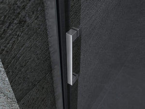 Box Doccia Angolare Ad Anta Scorrevole In Cristallo Trasparente 8mm Con Trattamento Anticalcare - F8 - 90x140