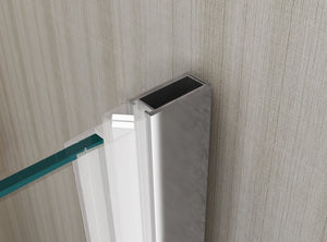 Porta doccia a libro due ante, cristallo 6mm trasparente, h190 Sicena Lura Trasparente 6mm,80 cm