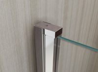 Porta doccia a libro due ante, cristallo 6mm trasparente, h190 Sicena Lura Trasparente 6mm,80 cm