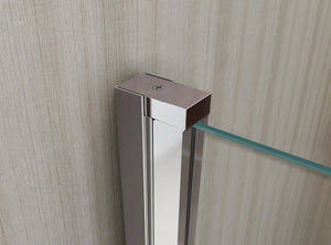 Porta doccia a libro due ante, cristallo 6mm trasparente, h190 Sicena Lura Trasparente 6mm,80 cm