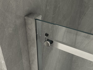 Porta doccia anta scorrevole in cristallo 8mm trasparente h.195 FLUIDA Trasparente 8mm,170 cm